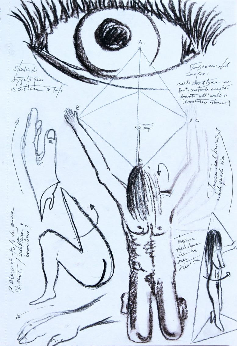 Work on Twistings 10 - 19,60 x 29 cm. Charcoal and Indian ink on paper